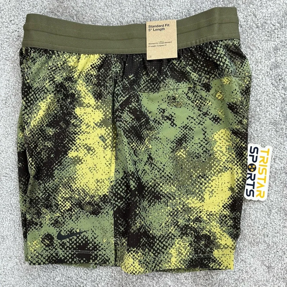 Nike Dri-Fit Training Shorts Mens Size Large Green Black 5